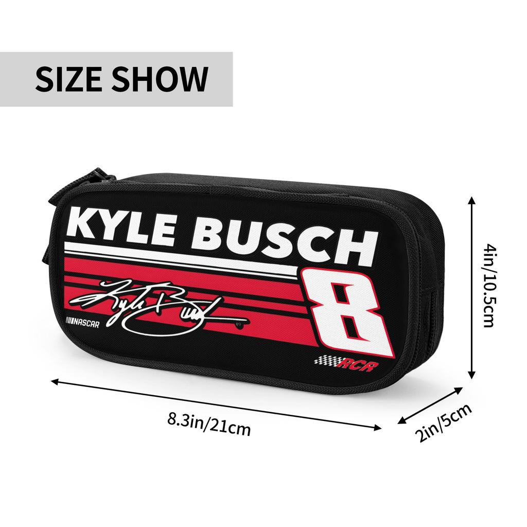 Kyle Busch  Pen Box Double Layer Large Capacity Kids School Supplies  Pen Case Birthday Gift