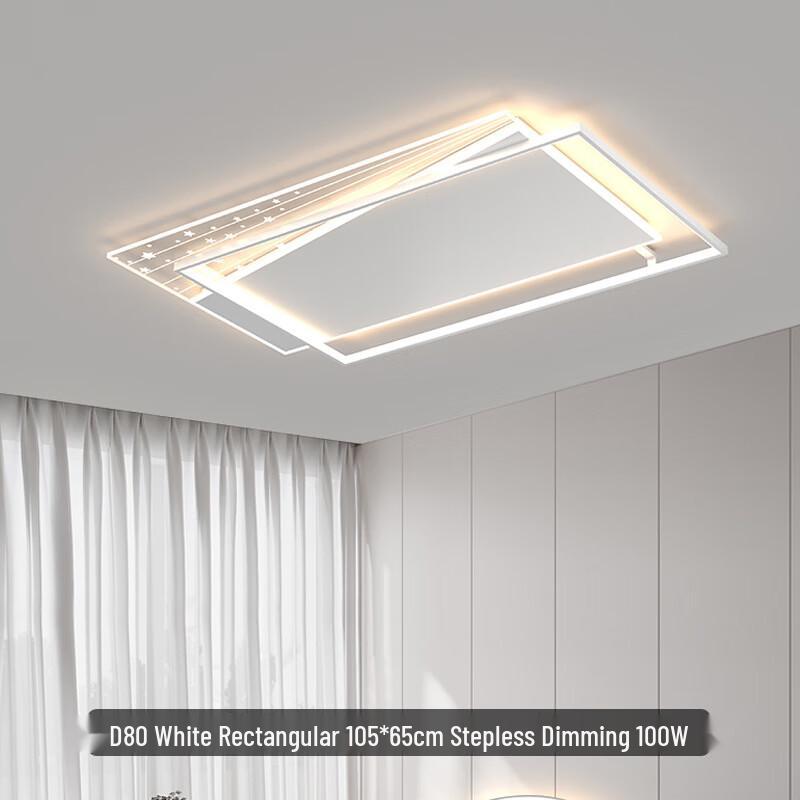 NuFeng D80 Rectangular LED Ceiling Light - 3-Color, Emergency