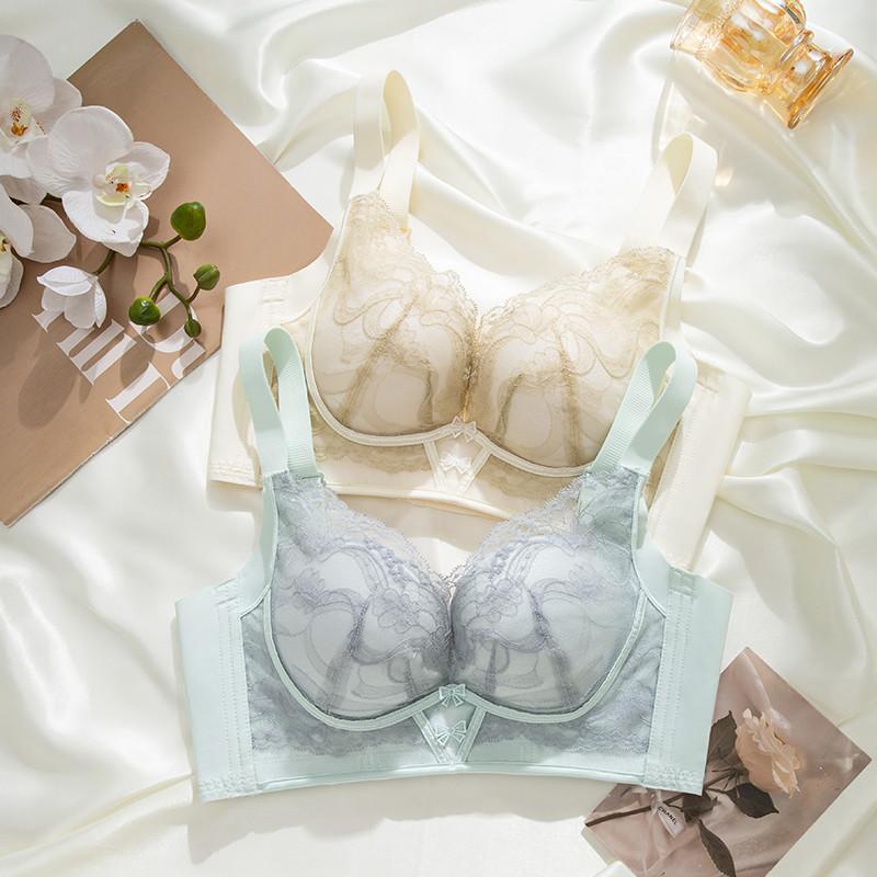 No steel ring, no magnetic collection of secondary breasts, Modal slippery massage cup underwear, women's small breasts gather, anti-sagging 