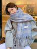 Retro Fashion Winter Women Knitted Scarf Headscarf Casual Preppy Plaid Tassel Scarve Lady Mujer Wrap Shawl Korean New Christmas
