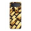 Phone Case For Samsung Galaxy Z Flip 7 6 5 4 3 Clear Hard Folding Cover For Samsung Z Flip6 Flip5 Flip4 Gold Money Pattern