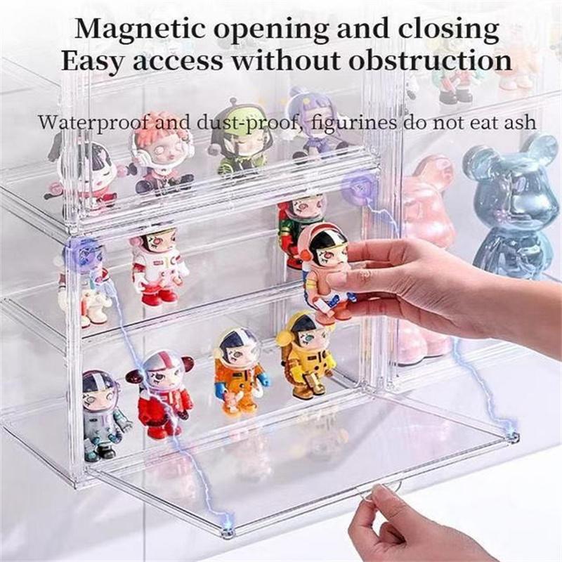 1/2PCS Handmade Transparent Ladder Anime Car Model Storage Box Three Layer Dustproof Blind Jewelry Sorting Display Acrylic