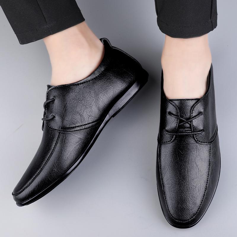 Mode Herrenschuhe Schnürschuhe Klassische Retro Echtleder Schuhe Herren Oxfords Kleider Business Büro Ballerinas schwarz Herren Hochzeitsparty Schuhe