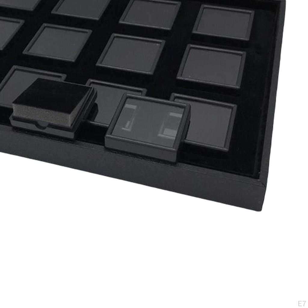 Gemstone Display Tray Counter Holder Storage Organizer for Loose Gemstones Bracelets