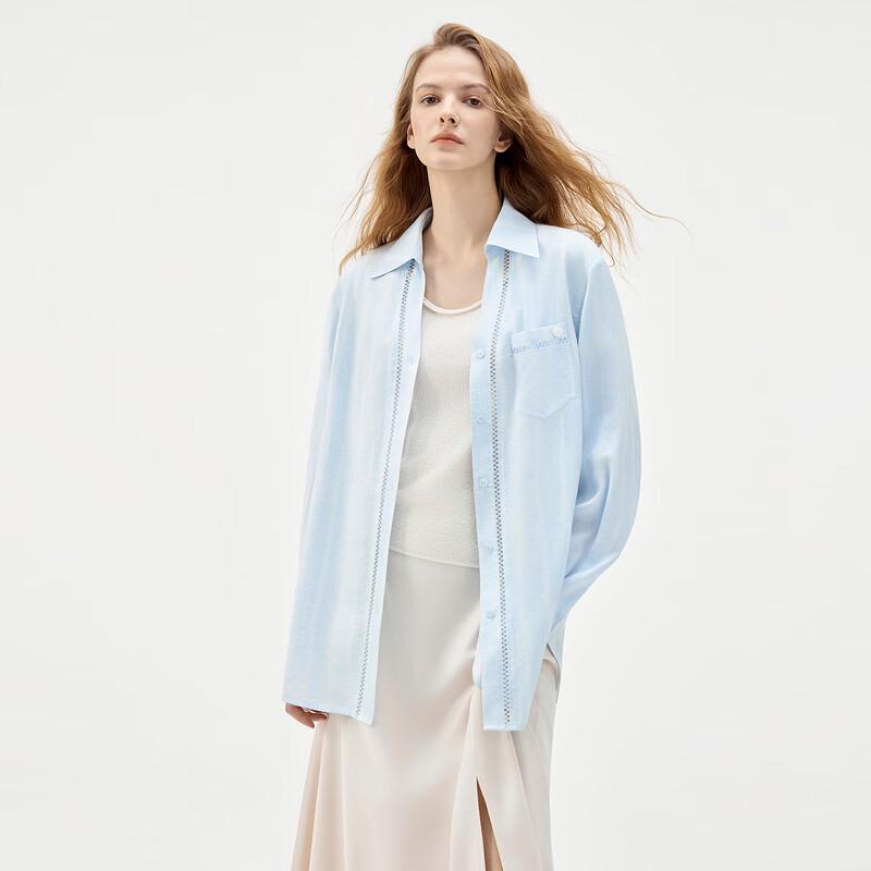 ELLE Women s Colorblock Loose Fit Shirt S