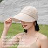 New Removable Cap Top Women's Summer Hat with Zipper Foldable Sun Hats Anti-UV Big Brim Cycilng Cap