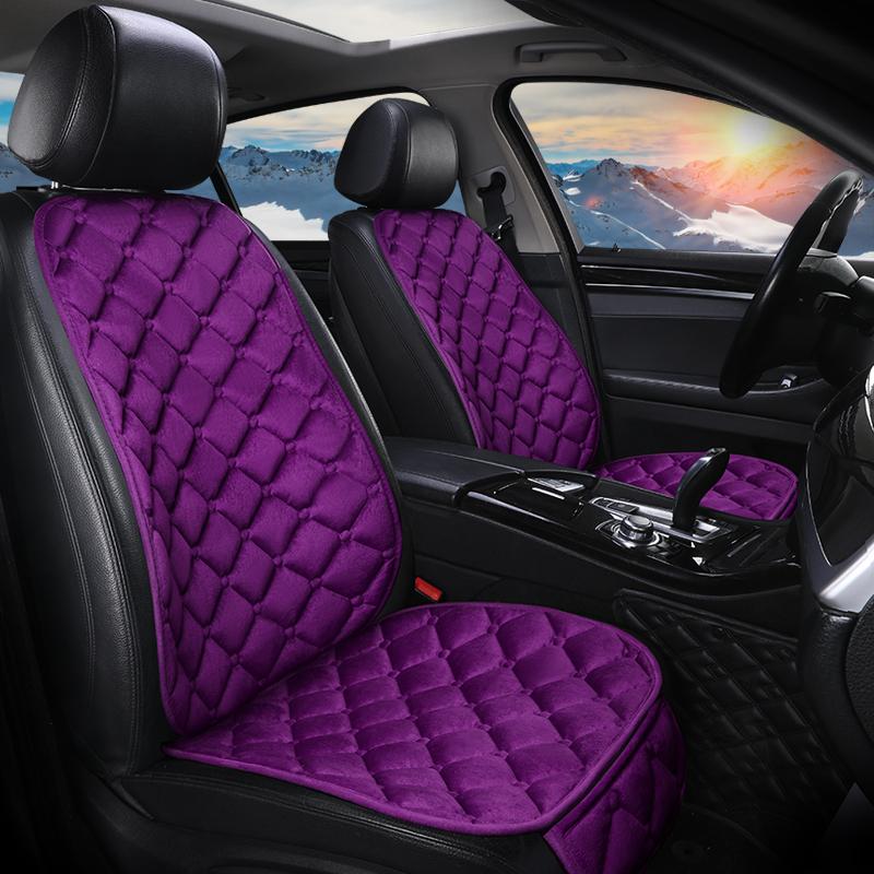 Thickened Fuzzy Automotive Seat Cushion And Backrest 3-Piece Set Single Seat Cushion With Thermal Cotton, No Binding, Office C