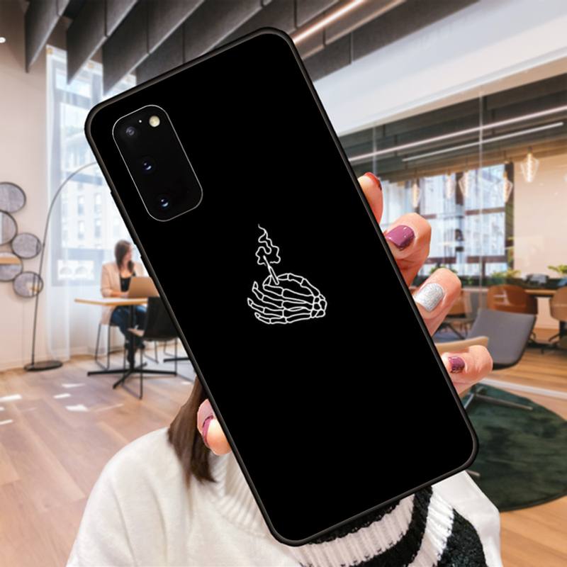 Skull Background Art Phone Case For Samsung Galaxy S9 S9plus S20 5G S20 ULTRA 5G S20 Plus 5G S21 S30 Case Cover