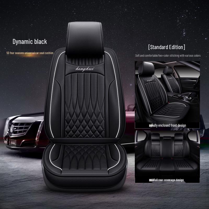 Universal Leather Car Seat Cover Set for Suzuki Tianyu SX4 Hatchback - Full Coverage, Four Seasons Use