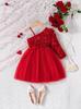 European & American Children's Elegant Sequin One-Shoulder Bow Princess Dress