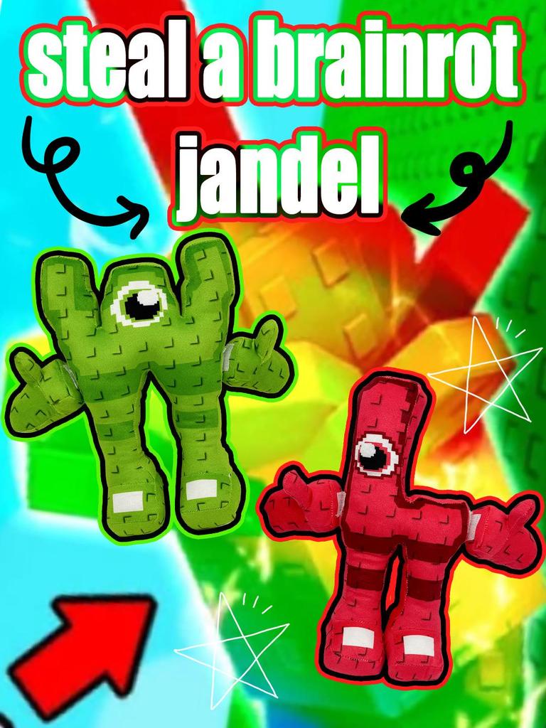 New Steal a Brainrot Jandel Plush Toy Figure
