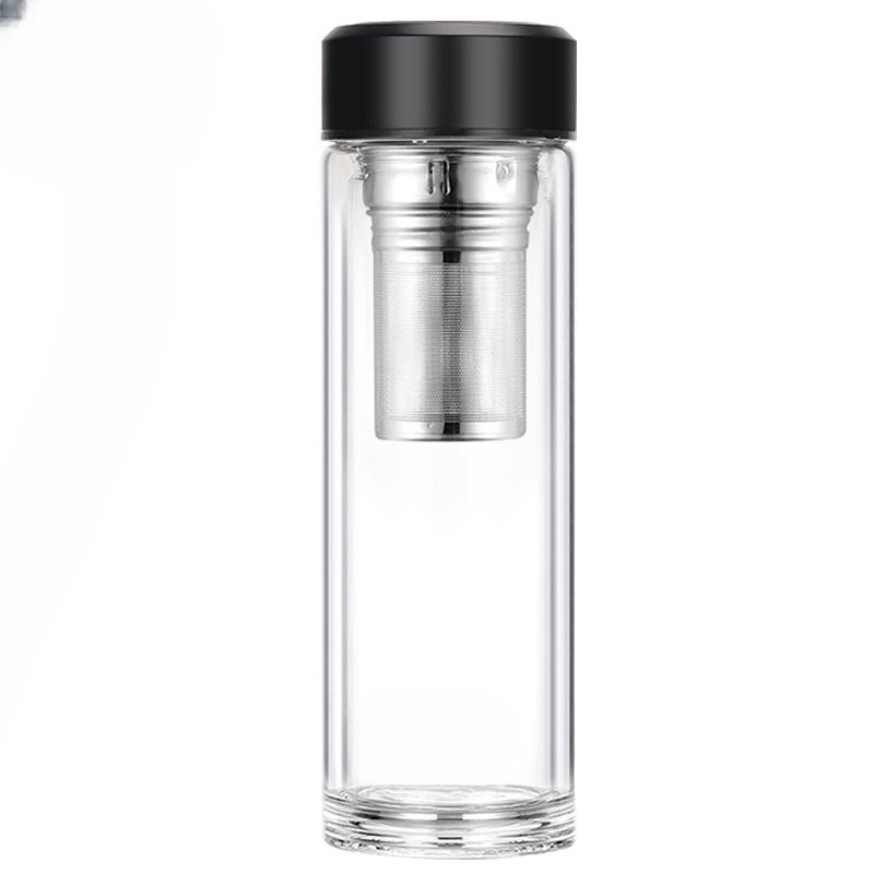 Glass Double-layer High Borosilicate Insulation Tea Water Separation Cup Men's Drinking Cup