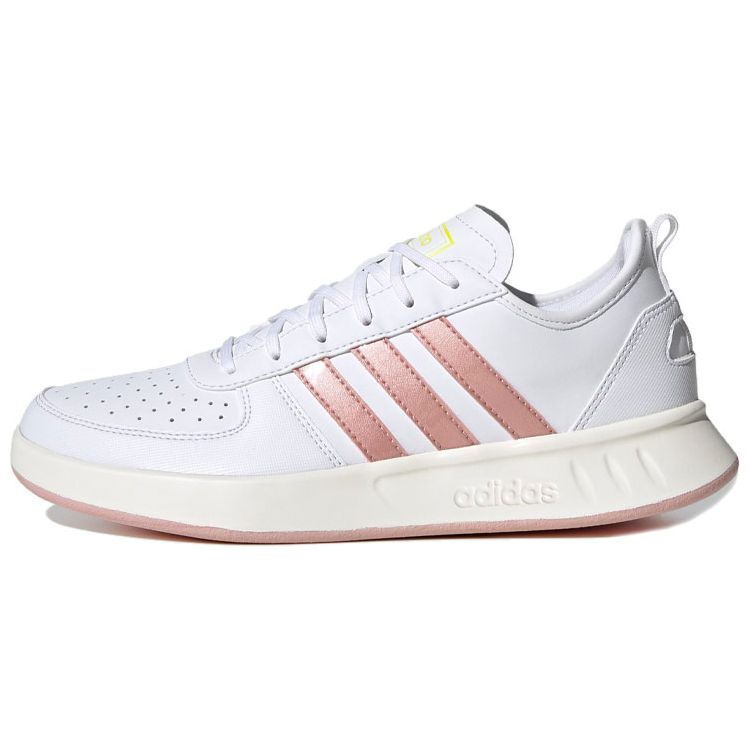Adidas Court80s PU Retro Casual Tennis Low-Top Sneakers Women Sneakers White Pink EG8265
