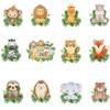 Animal Theme Forest Tiger Elephant Fox Pattern Cake Decoration Paper Plugin