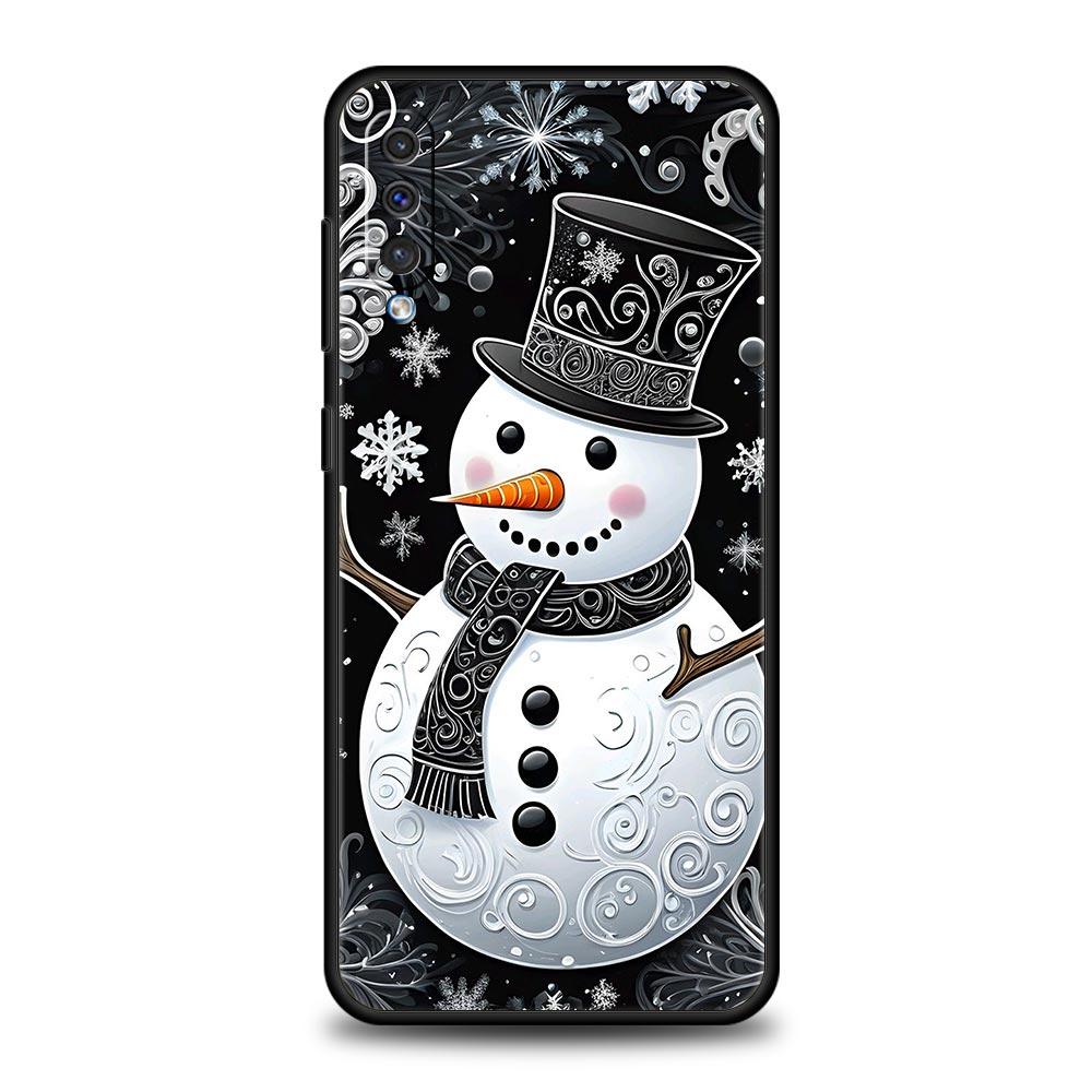 Christmas Snowman Phone Case for Samsung Galaxy A56 A36 A26 A16 A34 A24 A42 A22 A20 A12 A40 A30 A10 5G Soft TPU Cover Shell Bags