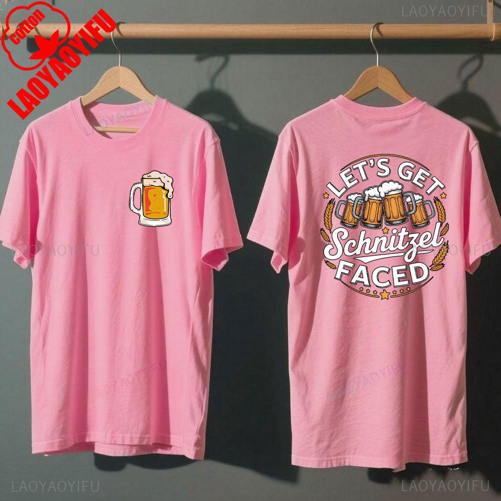 Oktoberfest Bavarian Beer Festival T Shirt Unisex Funny German Party Outfit Short Sleeve Top With Pretzel And Sausage Design