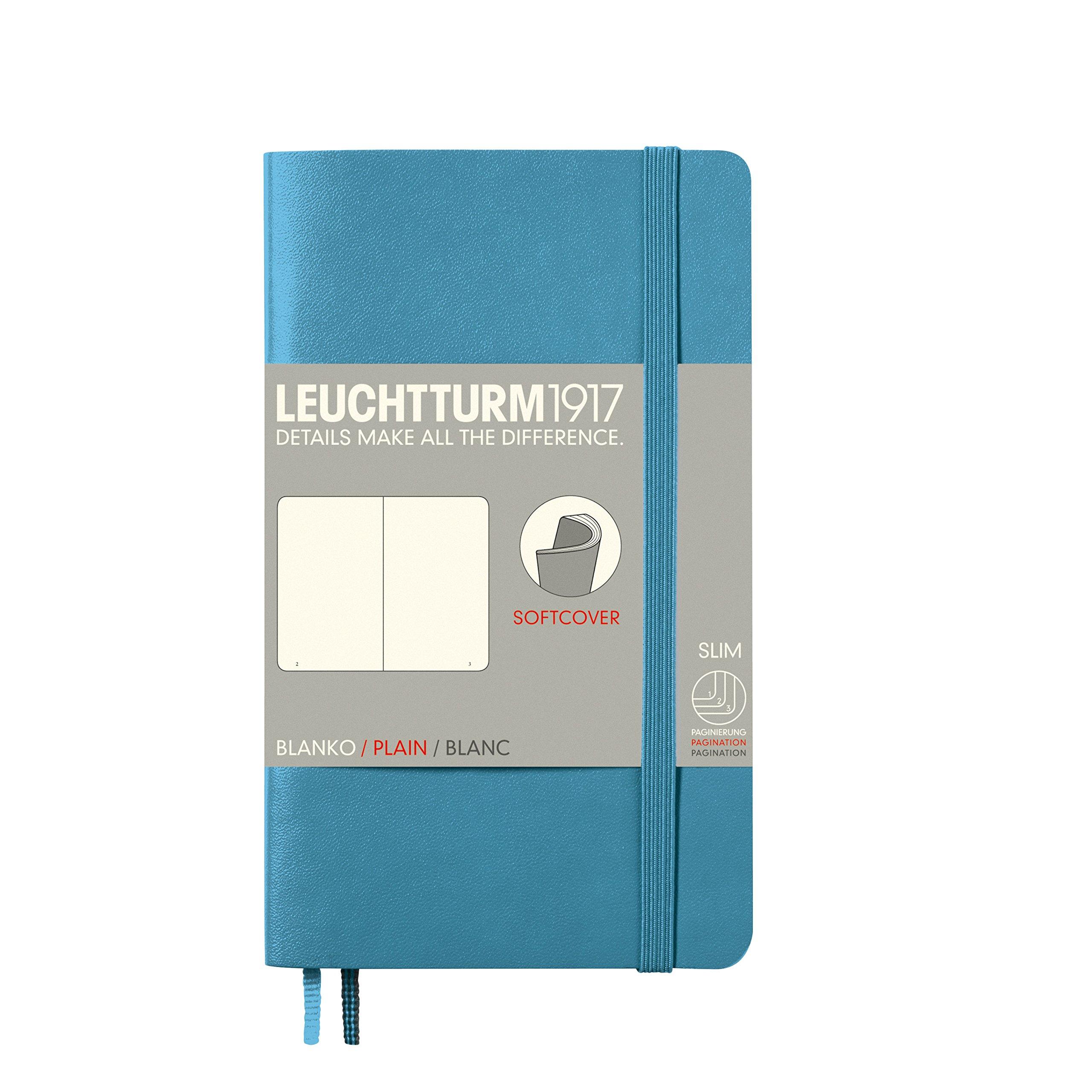 

LEUCHTTURM1917 Notebook A6 Plain Softcover Nordic Blue 355303