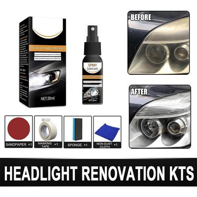 Car Headlight Repair Fluid Scratch Remover Repair Polish Headlight Preparation Set Headlight Repair Polish Fluid for Cars Electric Vehicle Motorcycles