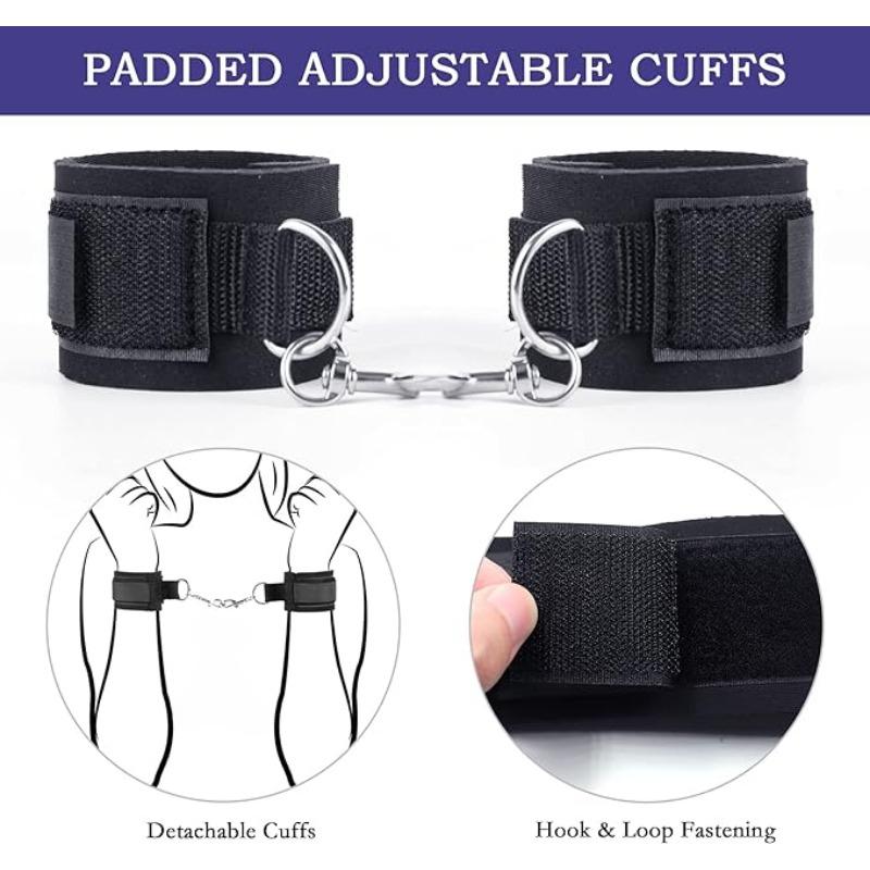 2pcs Bondage Sex Set for Beginners, Wrist and Thigh Cuffs, , Sex Toys for Women with Adjustable Leg Straps