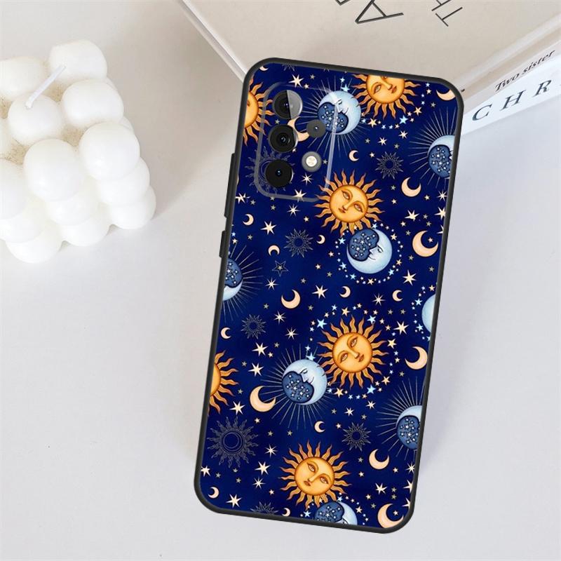 Sun and Moon For Samsung Galaxy A56 A36 A26 A16 A05 A06 A22 A32 A52 A54 A34 A14 A55 A15 A53 A33 A35 Case