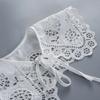 Fake Collar for Women Detachable Collar Shawl Wrap White Lapel Bowknots False Collar Scarf Short Shawl Cape