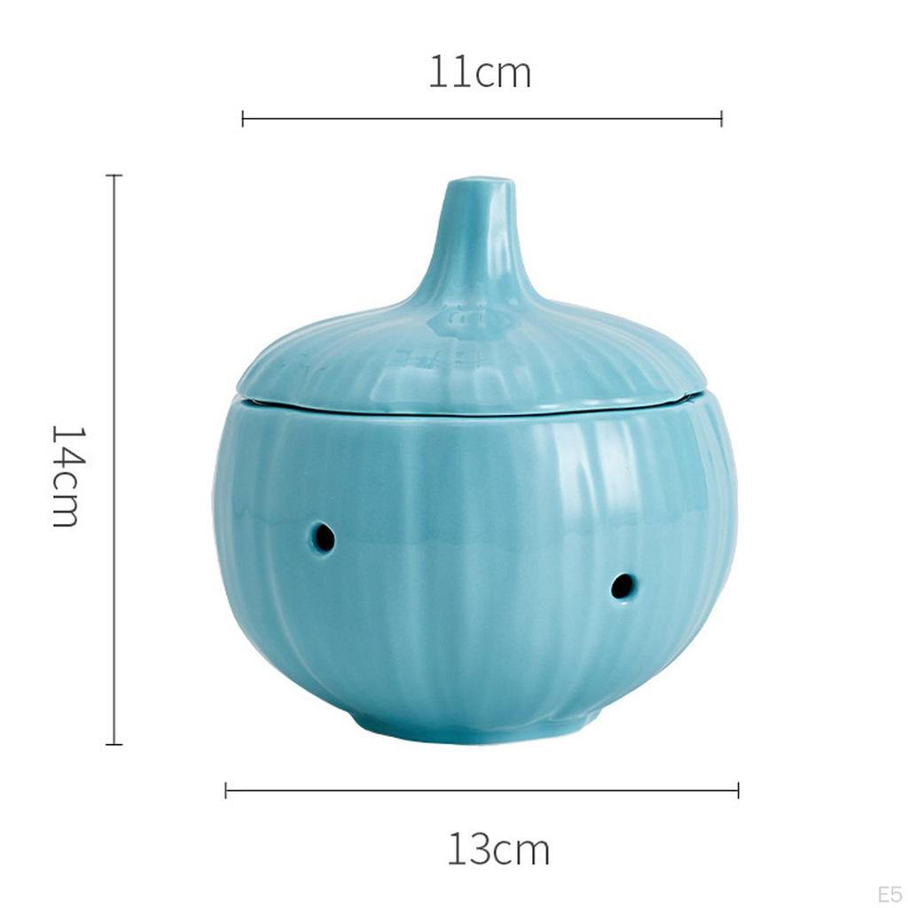 Contenitore Salva Aglio in Ceramica Barattoli Multifunzionali Portaraccolta Rotondo per