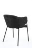 SARANO velvet upholstered chair, black