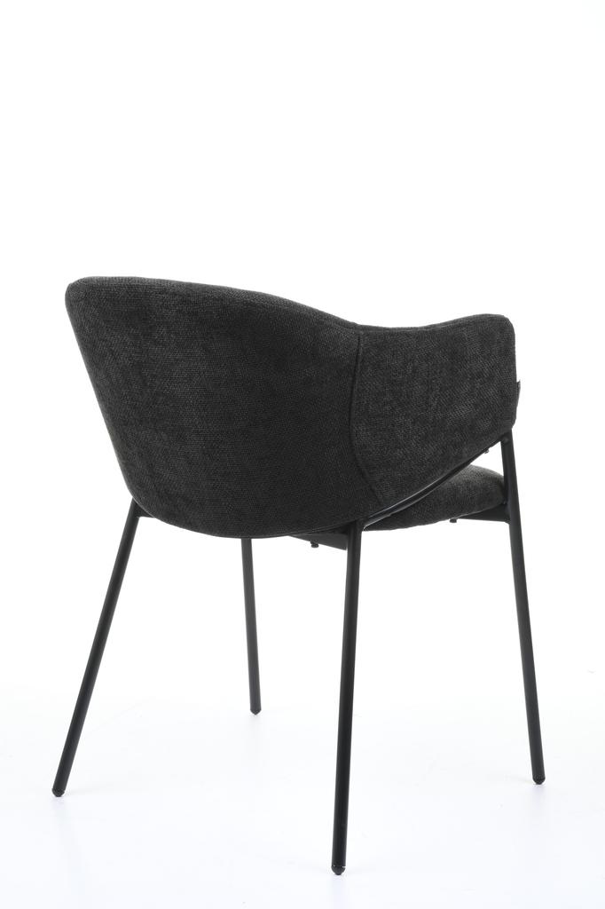 SARANO velvet upholstered chair, black