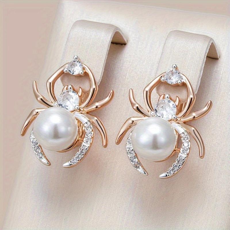 Gothic Punk Spider Earrings for Women Cute Exquisite Retro Hip-hop Party Zircon Halloween Gift Accessories