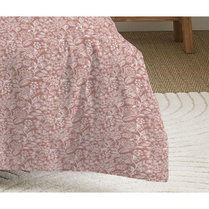 Parure de draps 3 pièces pour lit 90 x 190 cm Céleste pêche