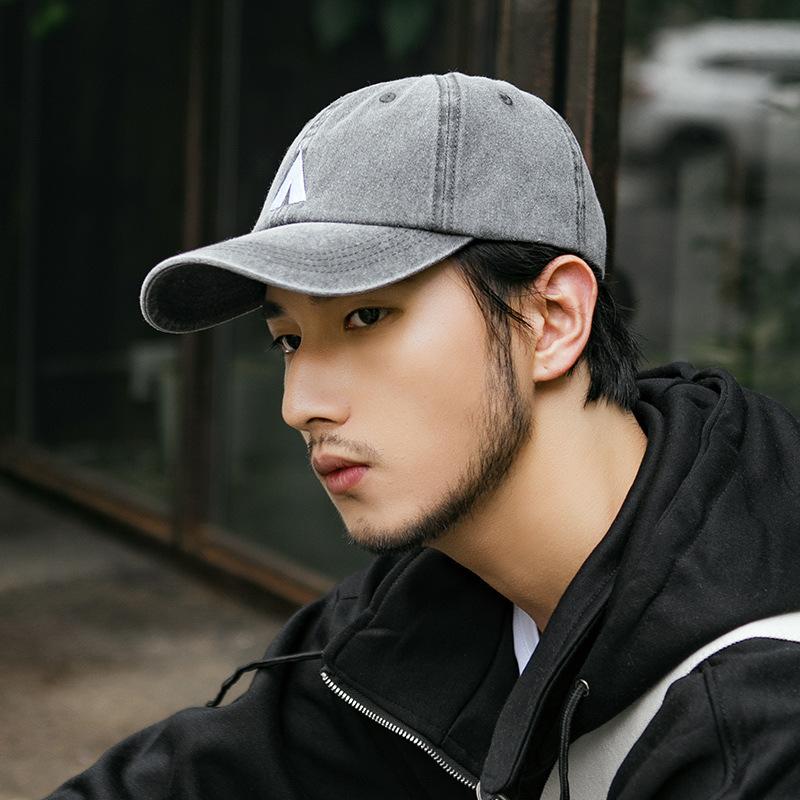 

Корейская версия зимней кепки для мужчин и женщин с японским мягким верхом, молодежная бейсболка с вышитыми простыми буквами и загнутыми полями Adjustable