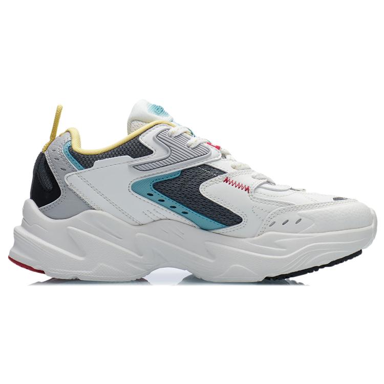 New LiNing Spacetime Cushioning Low Top Running Shoes Women's White Gray AGCR332-5