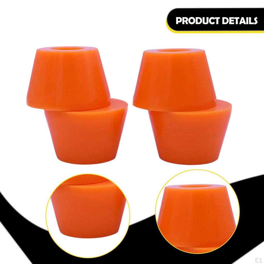 4 Pieces Replacement Cups Bubble Bushings Easy Installation PU Longboard Truck Rebuild for