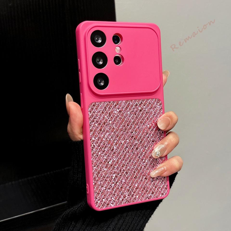 New Glitter Magnetic Phone Case for Samsung Galaxy S26 S23 S24 S2 S22 FE Ultra Note 20  Bling Bling Protector Cover