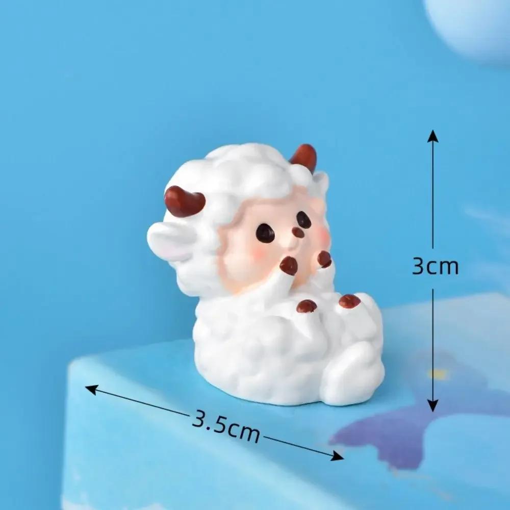 Miniature Fairy Garden Accessories Cute Sheep Lamb Ornament Statue Figurines Home Garden Landscape Dollhouse Terrarium Decor