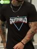 Men'S Retro The Outfield Graphic Tee - Inspired by The 80S with Striking Outfield Text