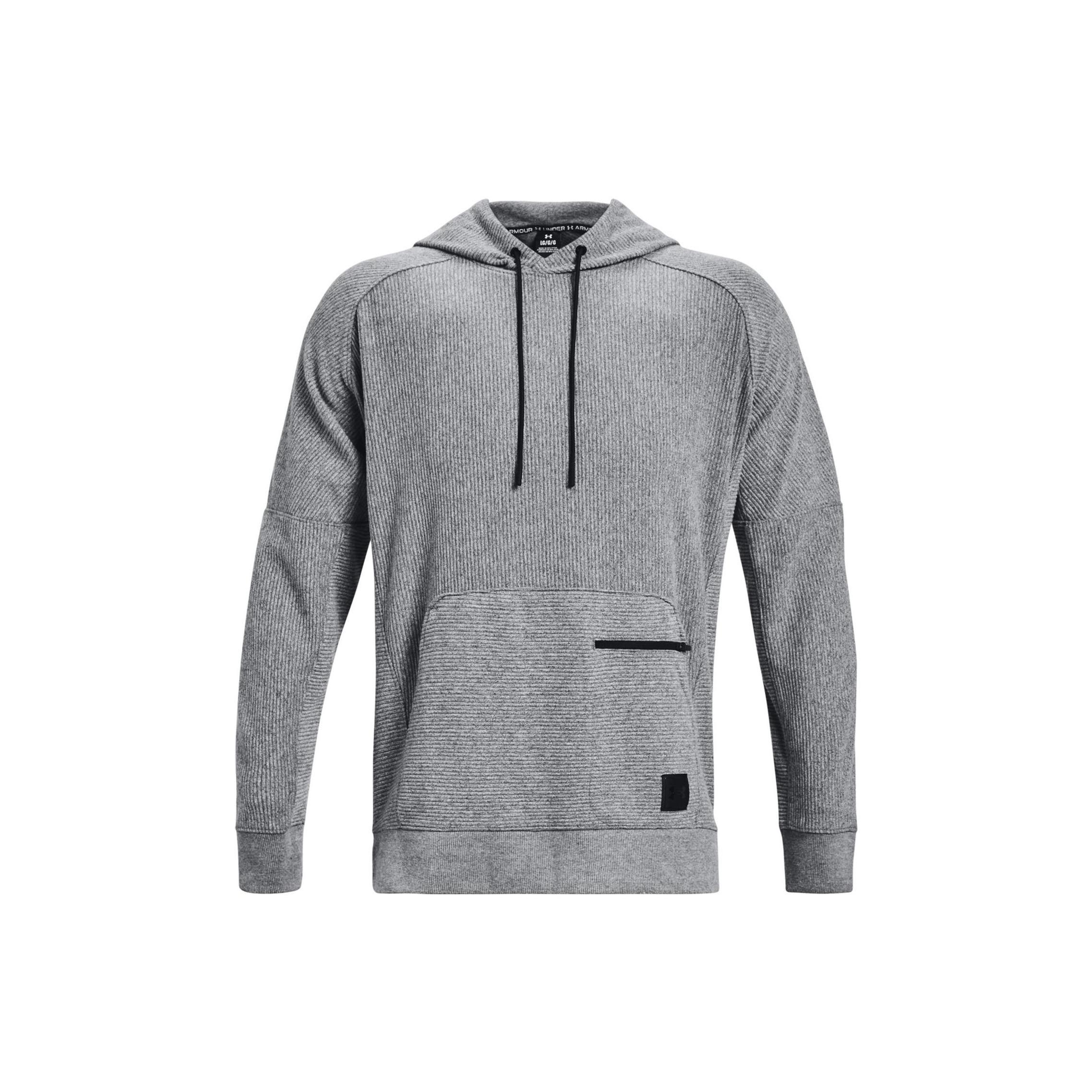 Under Armour Ottoman Fleece Hoodie Grey Men s 1373878-001 S