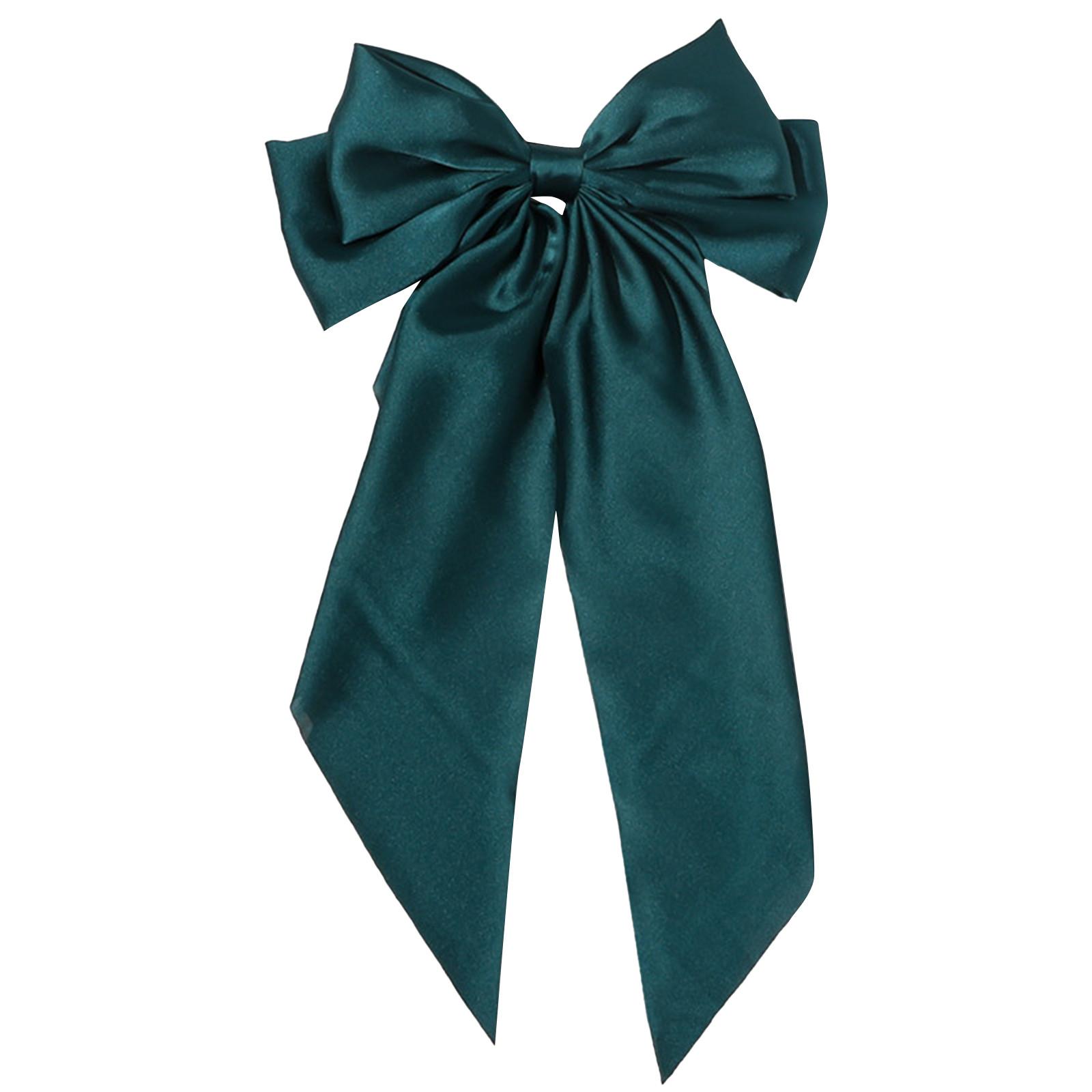 

Женские длинные ленты для волос, банты, заколки, заколки, большие банты, заколка для волос, винтажные аксессуары One Size