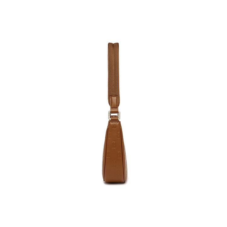 New MLB Monogram Collection Polyester Shoulder Bag Hobo Bag Handbag Shoulder Bag Unisex Coffee Brown 3ABQS022N-43BRS