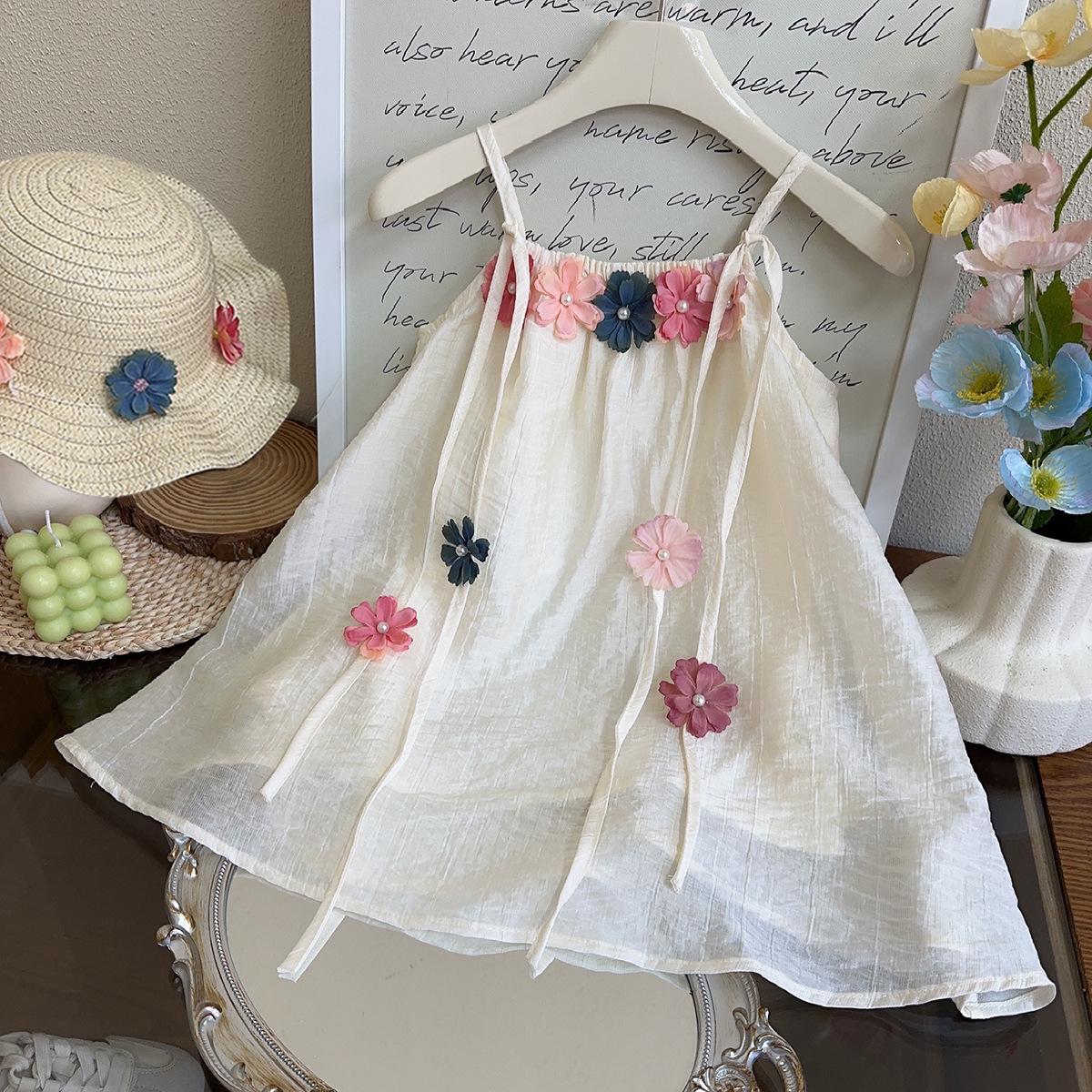 

Girls Colorful Floral Summer Dress with Hat - CM1133 Size 110