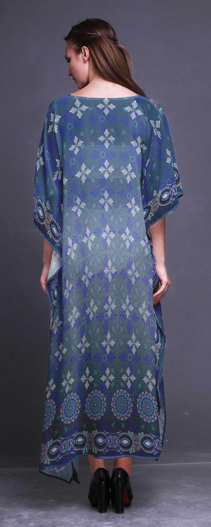 Phagun Floral Ethnic Womens Long Beach Kaftan Beachwear Bikini Coverup Maxi
