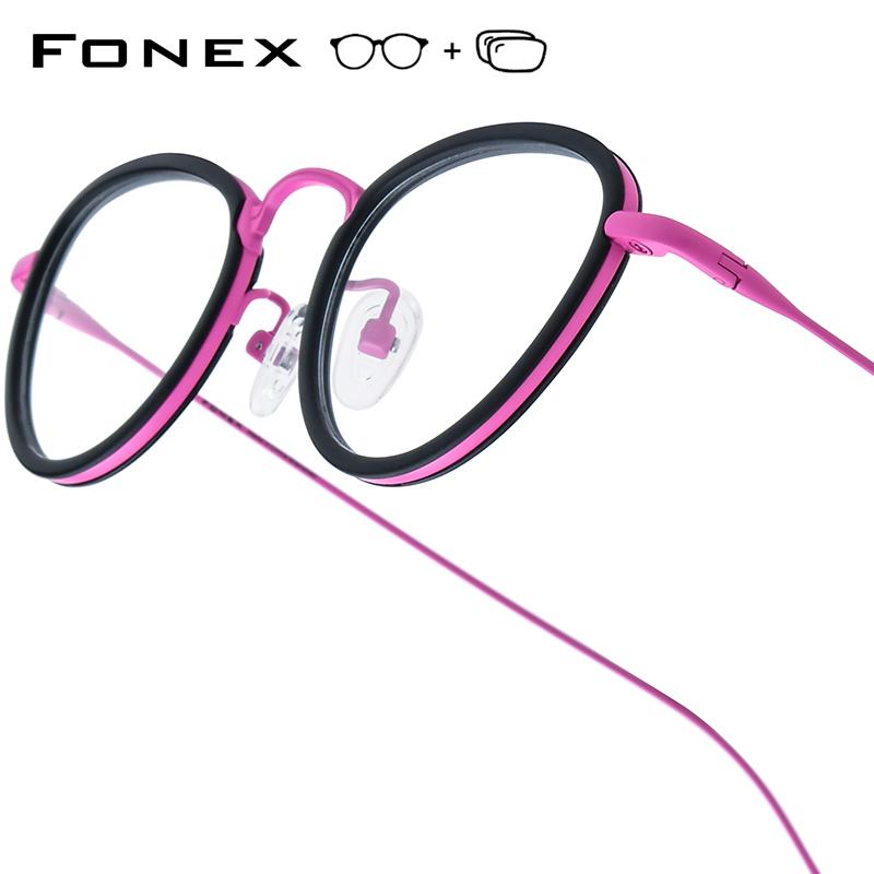 

FONEX Прогрессивные очки по рецепту Пользовательские фотохромные оптические линзы для близорукости Очки Мужские Многоугольные очки Титановая оправа 896 Single Version&1.56&None