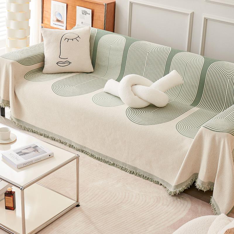 Four Seasons Universal Non-Slip Sofa Cover Full Cover Cloth Chenille Anti-Scratching Non-Stick Sofa Cover All-Inclusive Universal Cover Cover