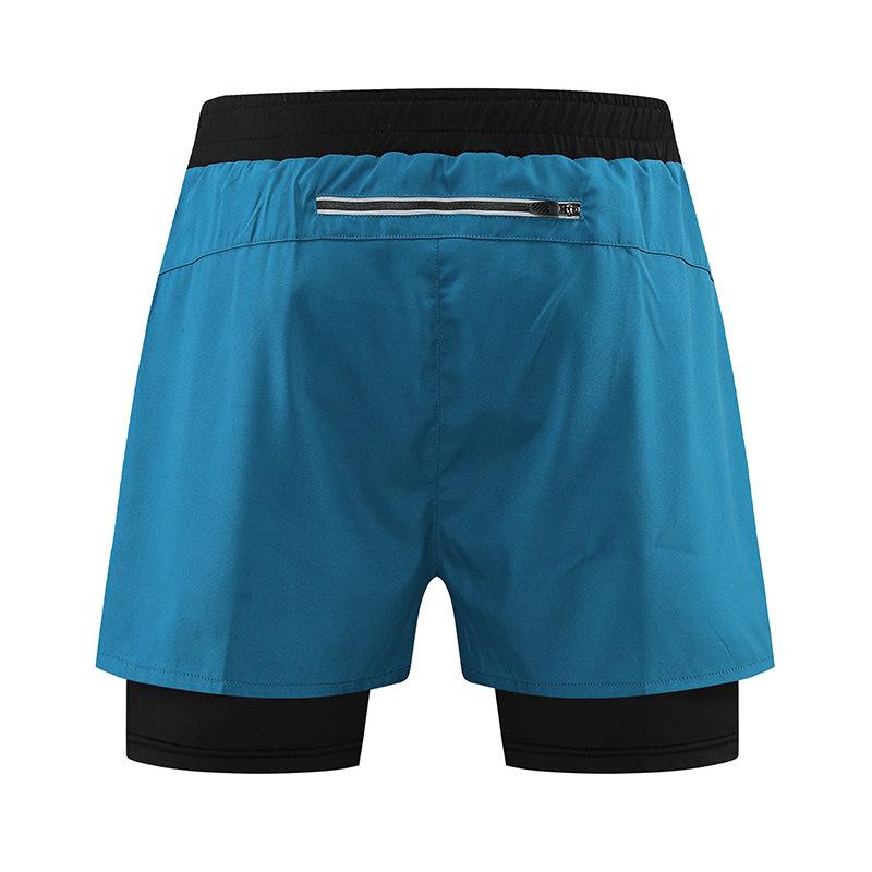 Men's Double-Layer Quick-Dry Running Shorts with Phone Pocket