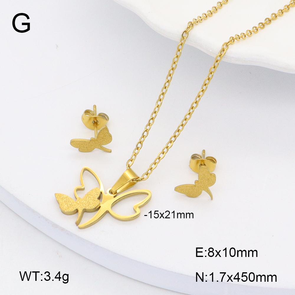 Stainless Steel Gold Flower Set Women 4pcs Necklace Earrings Bracelet Ring Cubic Zirconia Luxury Wedding Party Anniversary Gift