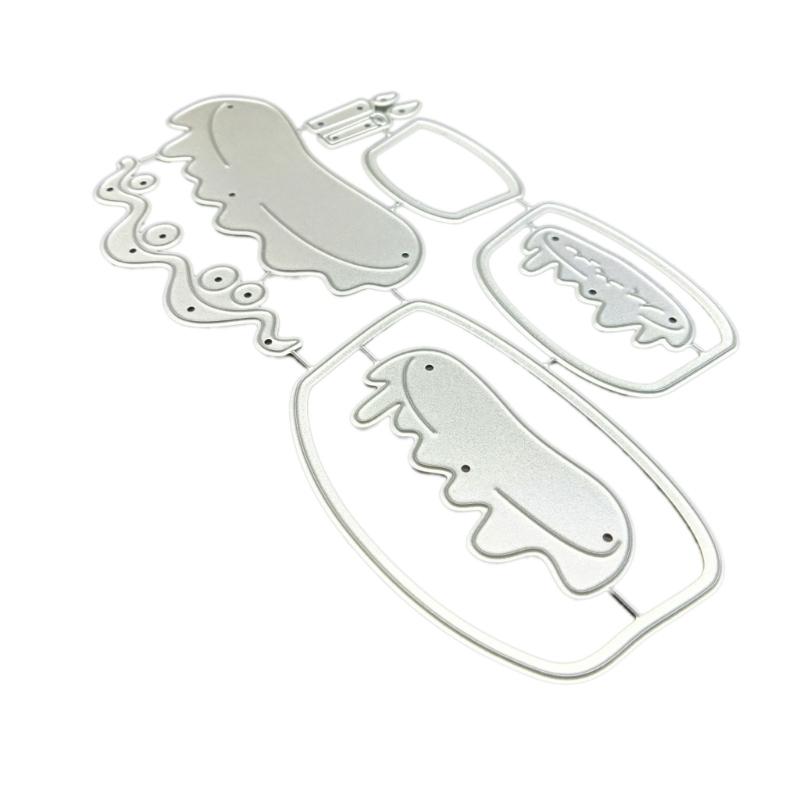1 Set fustelle da taglio in metallo, stampo stencil fatto a mano, motivo in rilievo per bambini e adulti, progetti di artigianato fai-da-te