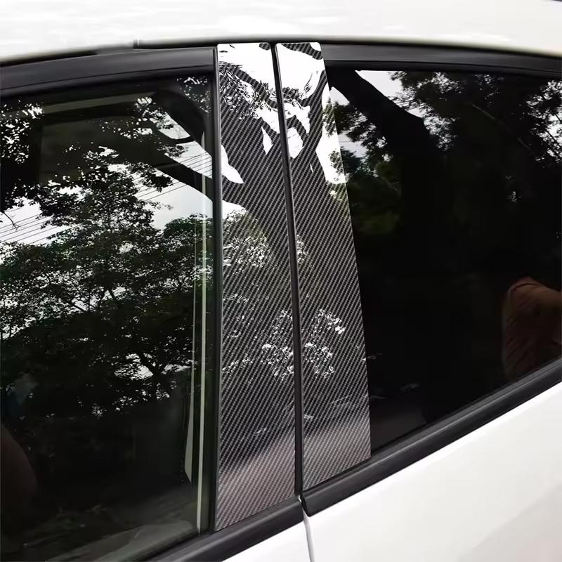 For BMW 5 Series E60 E61 2004-2010 2005 2006 2007 Window Trim Covers Center Film Column B C Pillar Posts Sticker Car Accessories