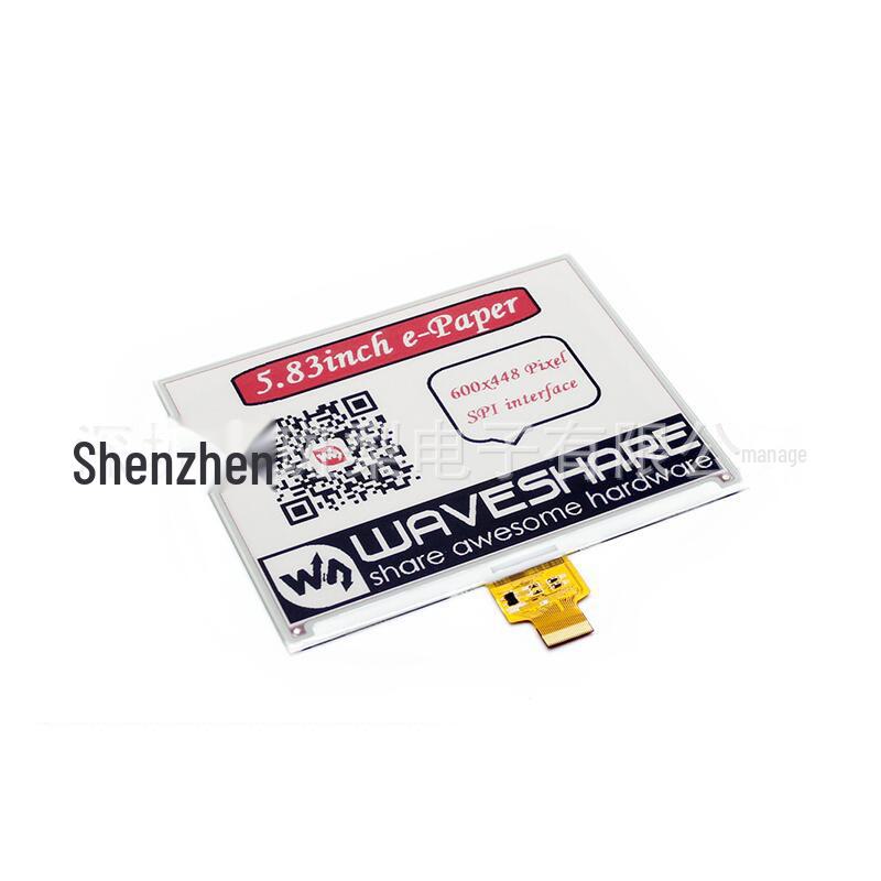 

5.83 E-Ink Screen Type B - 600x448 Resolution, Red/Black/White Display 5.83-inch e-Paper Type B