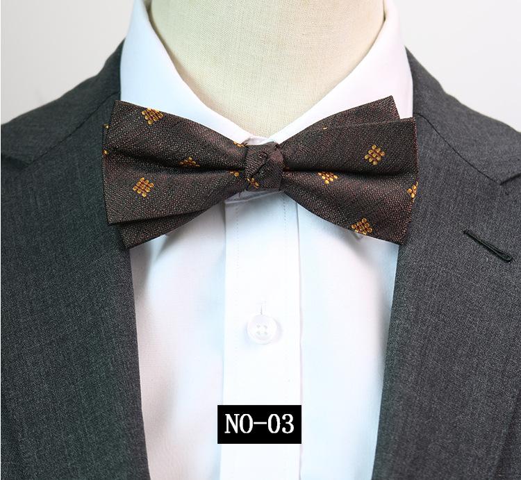 Pattern Bow Tie Men'S Banquet Business Wedding Groom Best Man Gentleman'S Dress Studio Burgundy Navy Bow
