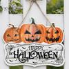 Eye-catching Halloween Decoration Pumpkin Door Hanging Decor, Spooky Festive Wall Ornament for Party Pendant Scene, Front Entryway Decoration,